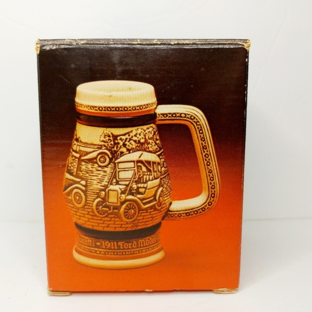 1982 Avon Beer Stein 1910 Stanley Steamer 1911 Ford Model T 1927 Mini.